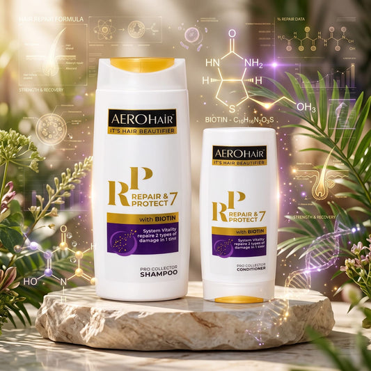 AEROHAIR Repair & Protect 7 Shampoo 370ml + Conditioner 180ml Bundel Offer
