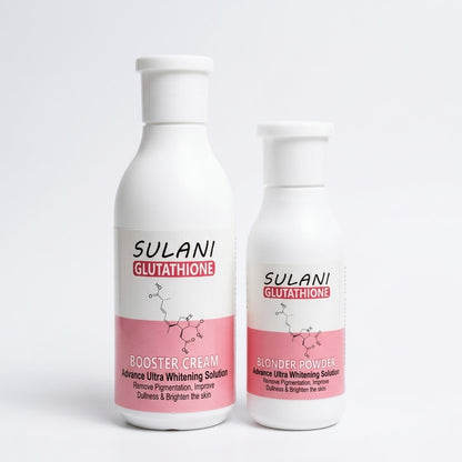 SULANI Glutathione Booster Cream & Blonder Powder Kit for Skin Polishing, Facial Hair Lightening & Brightening (Economy Size)