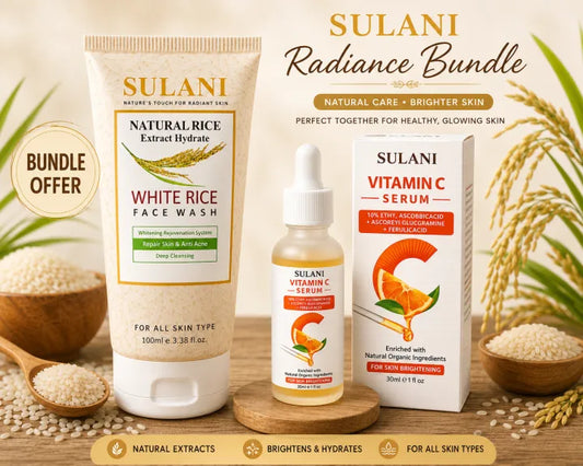 SULANI White Rice Face Wash 100gm & Vitamin C Serum 30ml